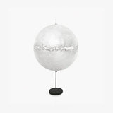 Modern Artistic Fiberglass Table Lamp Textured Hand Painted Nightstand Light for Bedroom