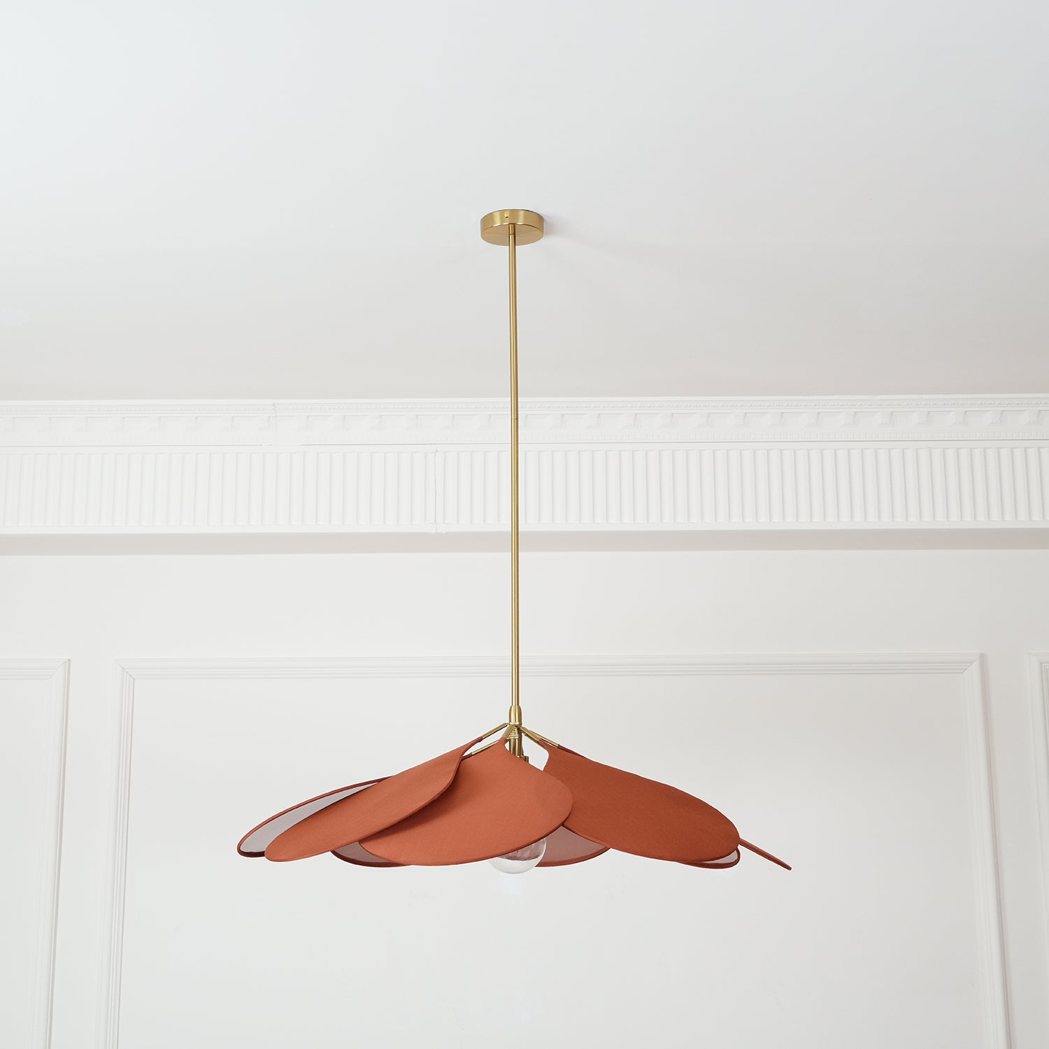 Modern Fabric Floral Petal Pendant Light for Elegant Living Room and Bedroom Lighting