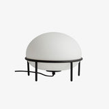Modern Opal Glass Pump Table Lamp with Steel Frame for Office and Home Decor