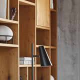 Modern Opal Glass Pump Table Lamp with Steel Frame for Office and Home Decor