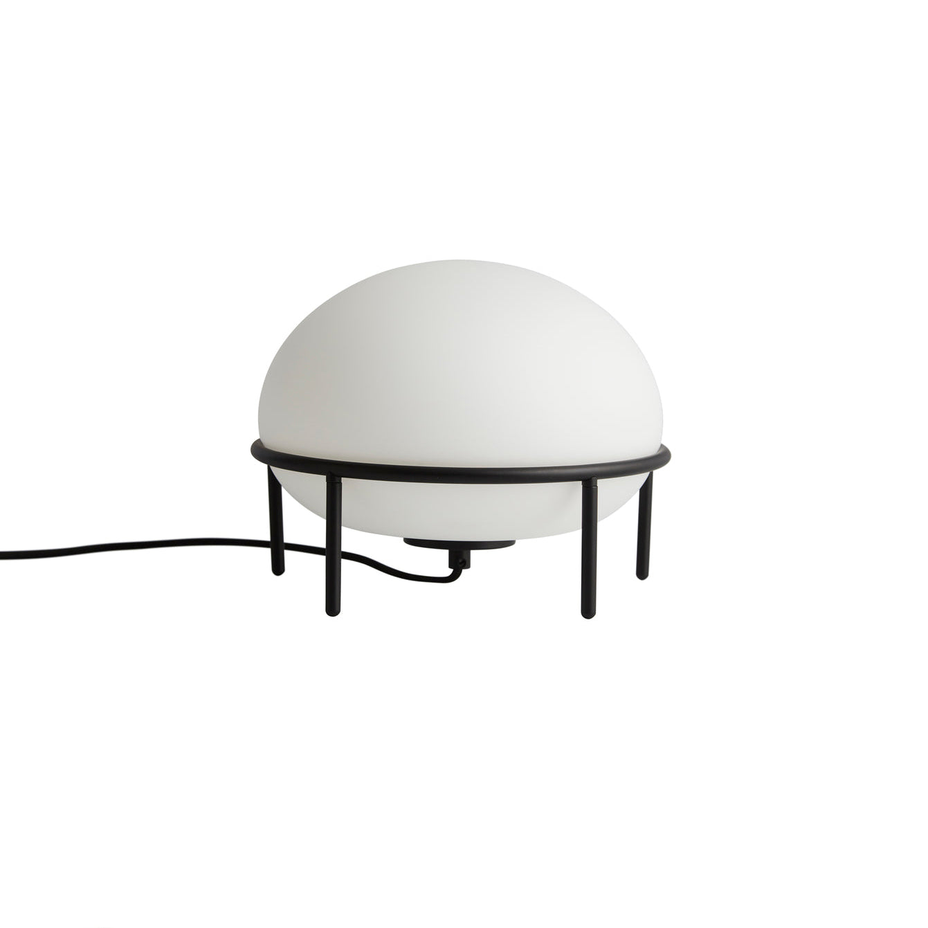 Modern Opal Glass Pump Table Lamp with Steel Frame for Office and Home Decor