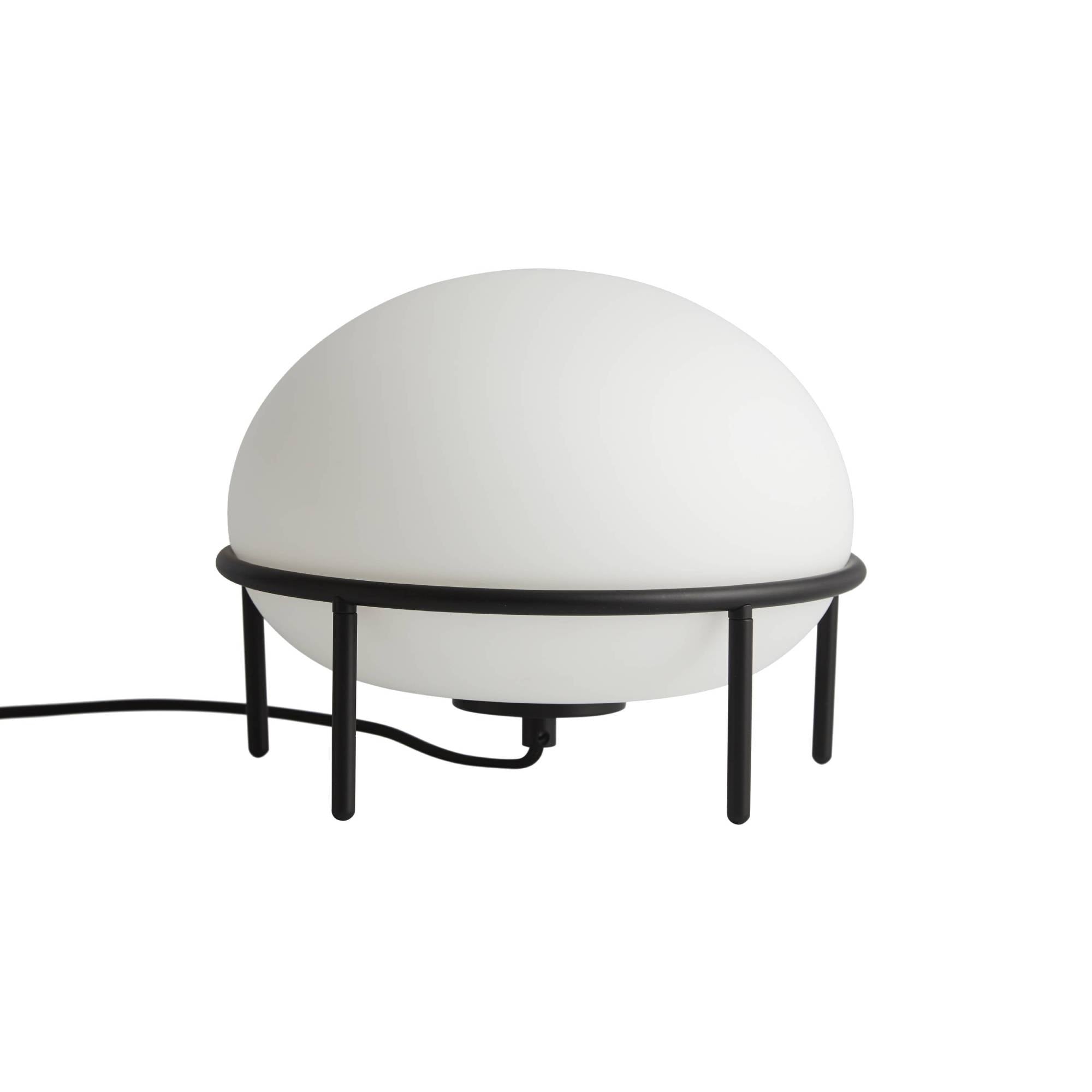 Modern Opal Glass Pump Table Lamp with Steel Frame for Office and Home Decor