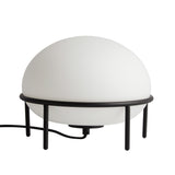 Modern Opal Glass Pump Table Lamp with Steel Frame for Office and Home Decor