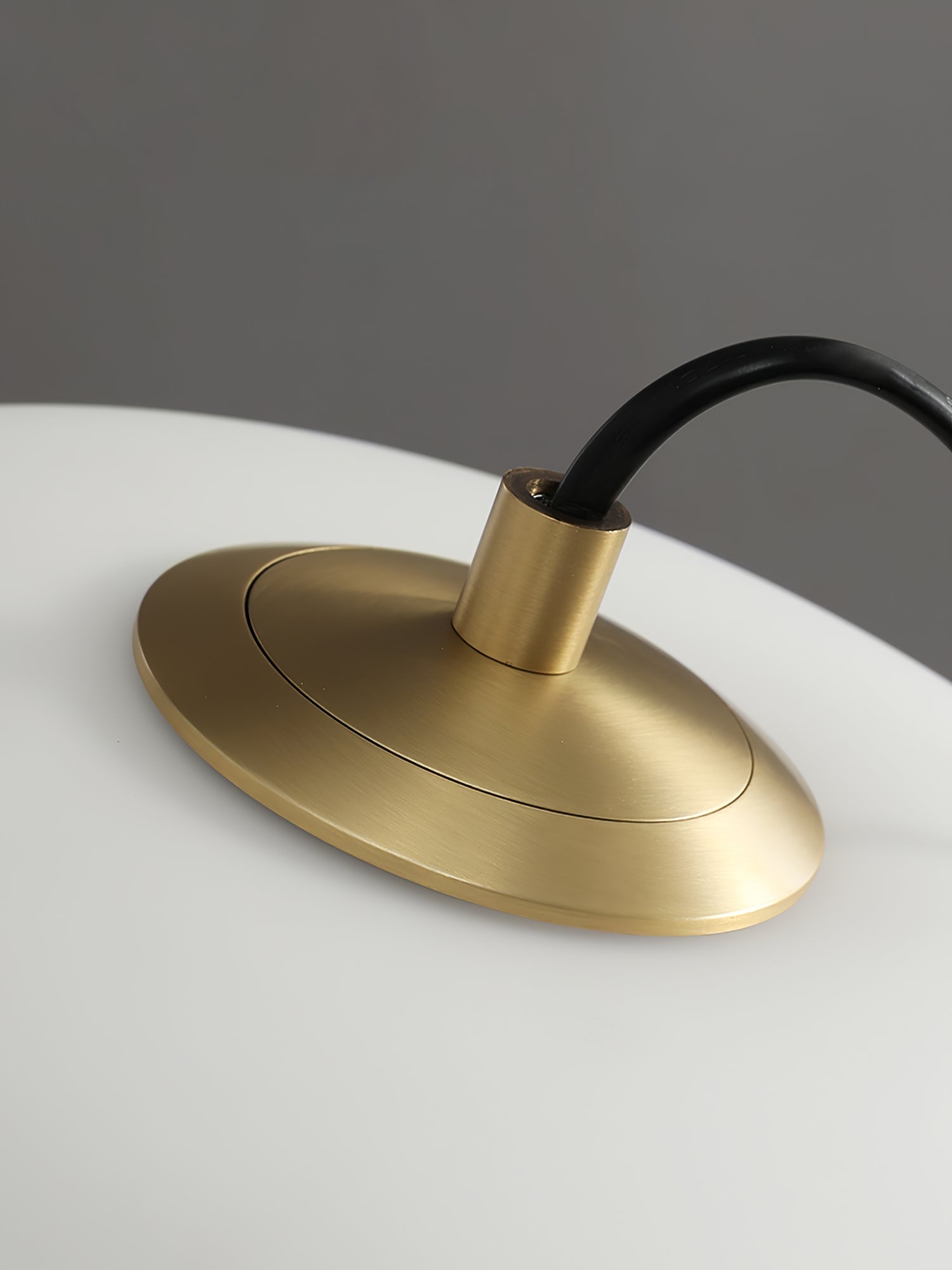 Modern Opal Glass Pump Table Lamp with Steel Frame for Office and Home Decor