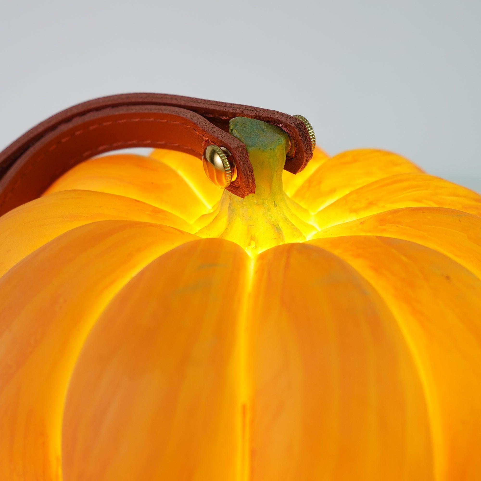 Rechargeable Portable Pumpkin Table Lamp LED Battery Operated Resin Desk Light