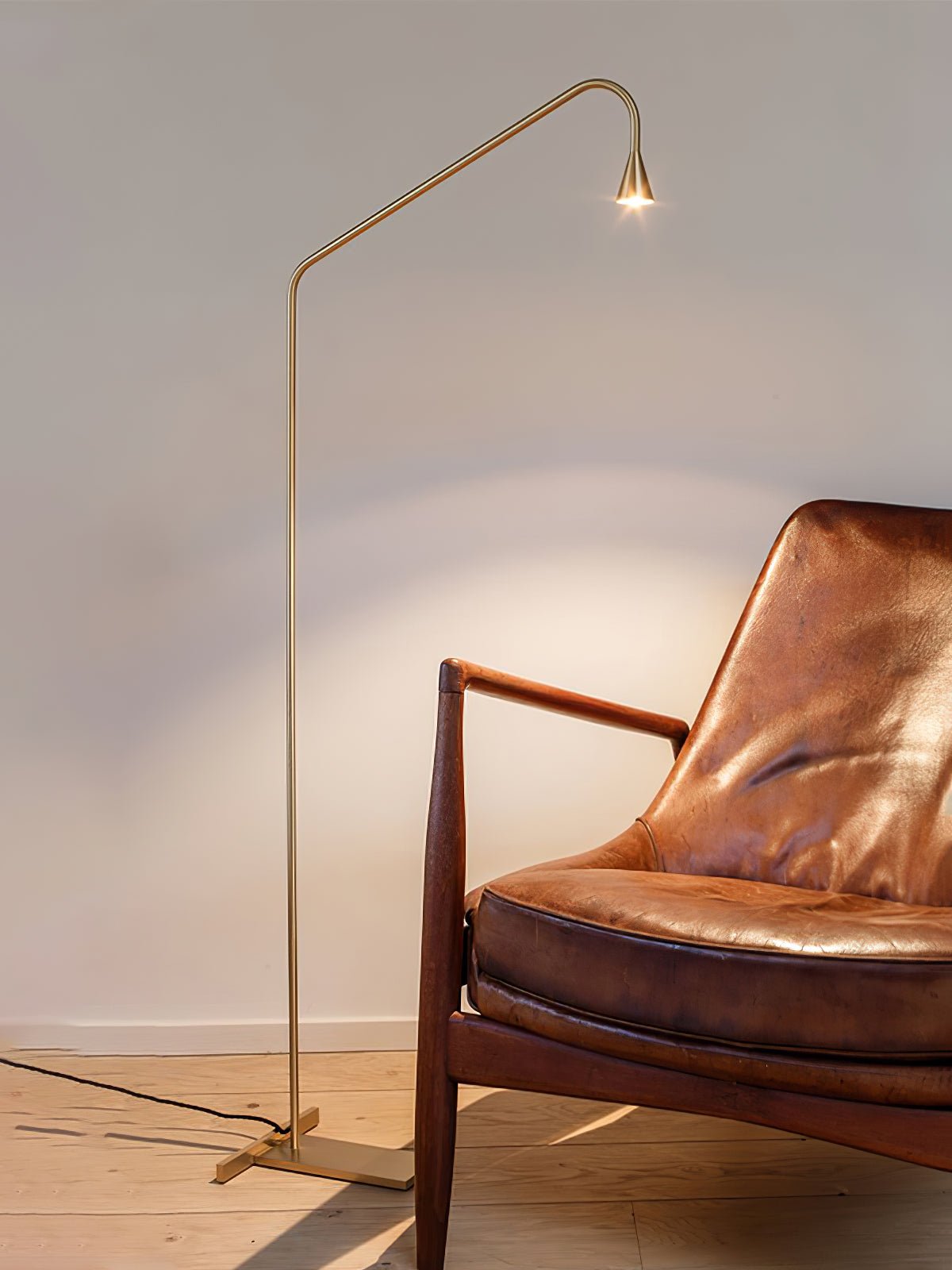 Modern Geometric Architectural Metal Standing Floor Lamp for Contemporary Living Spaces
