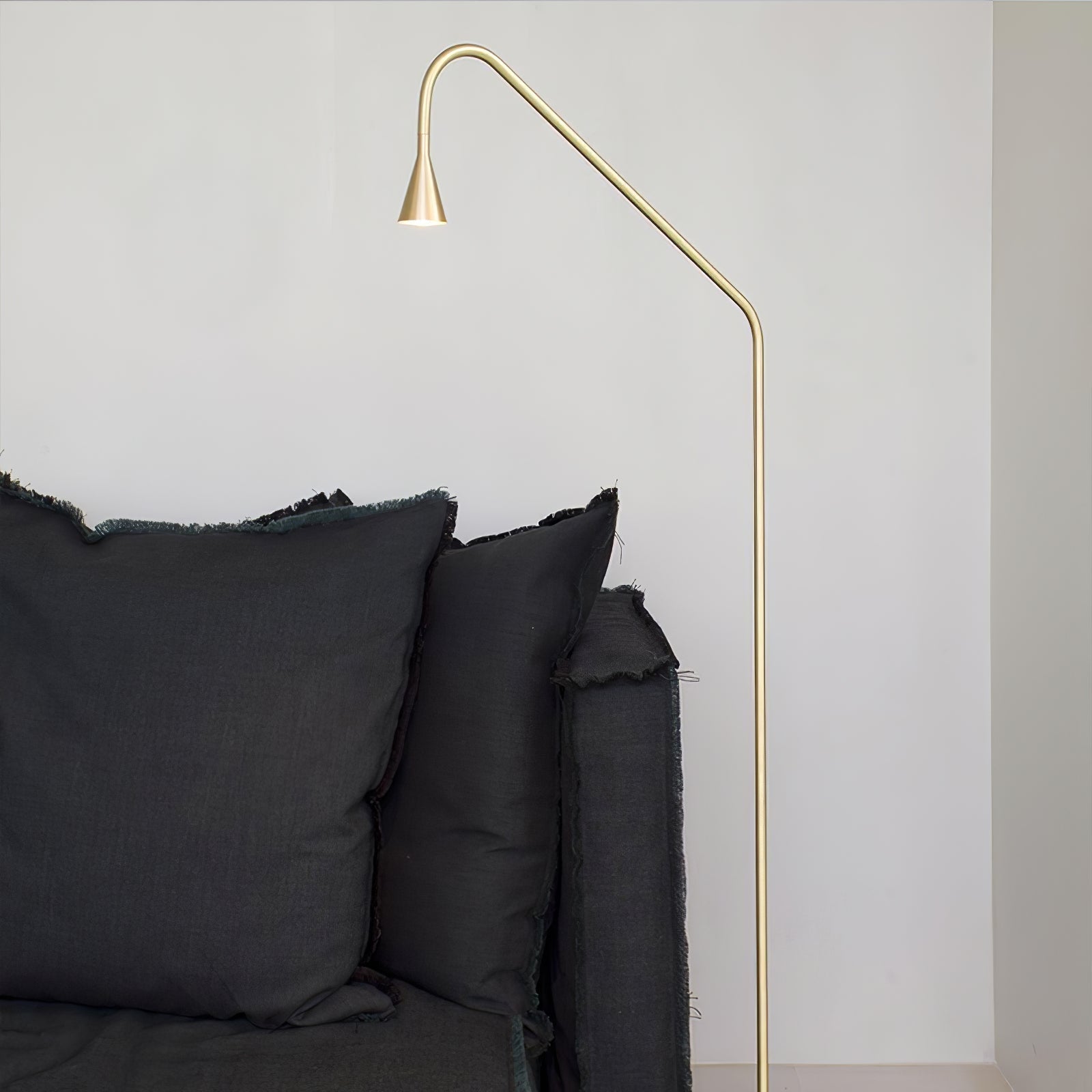 Modern Geometric Architectural Metal Standing Floor Lamp for Contemporary Living Spaces