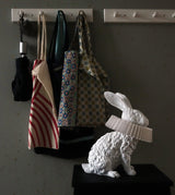 Whimsical Rabbit Animal Figurine Table Lamp with Ruffle Collar and LED Illumination for Modern Interiors