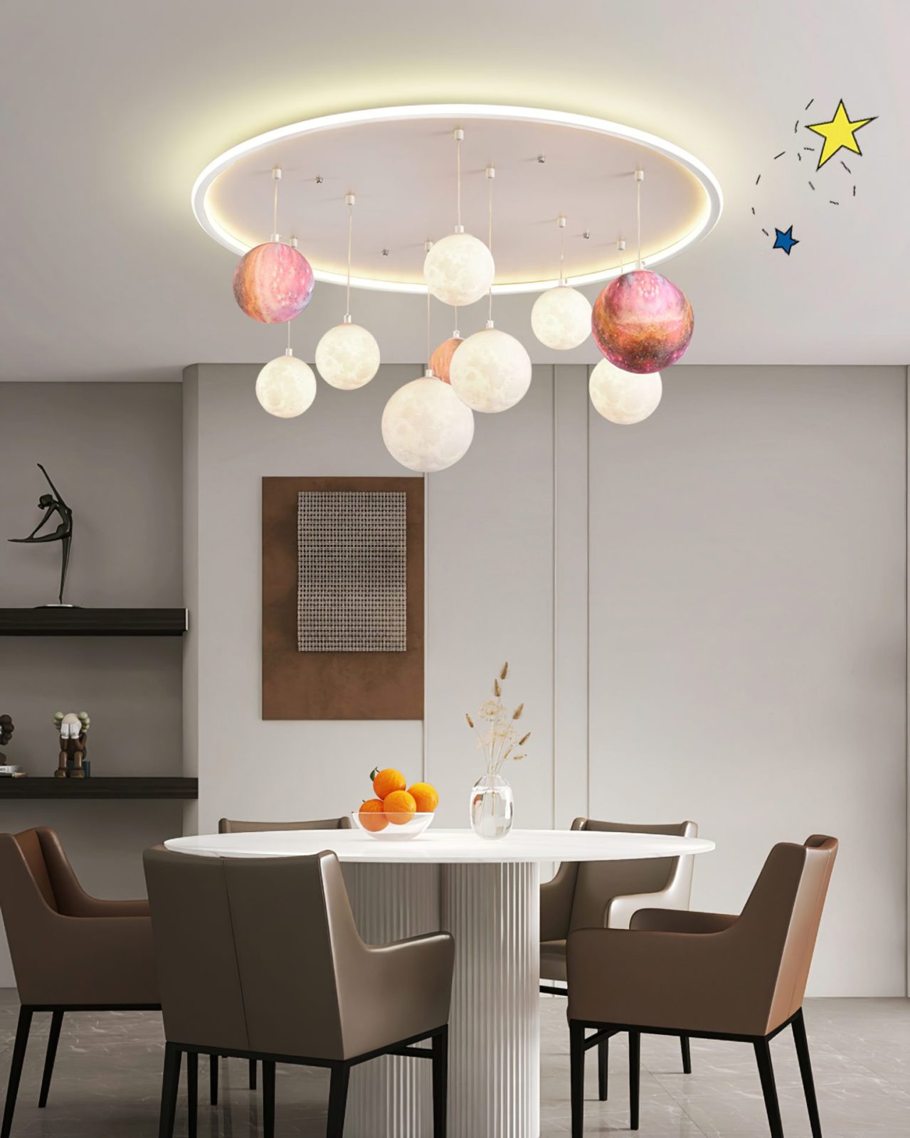 modern-rainbow-planet-integrated-led-ceiling-light-fixture-with-three-color-modes