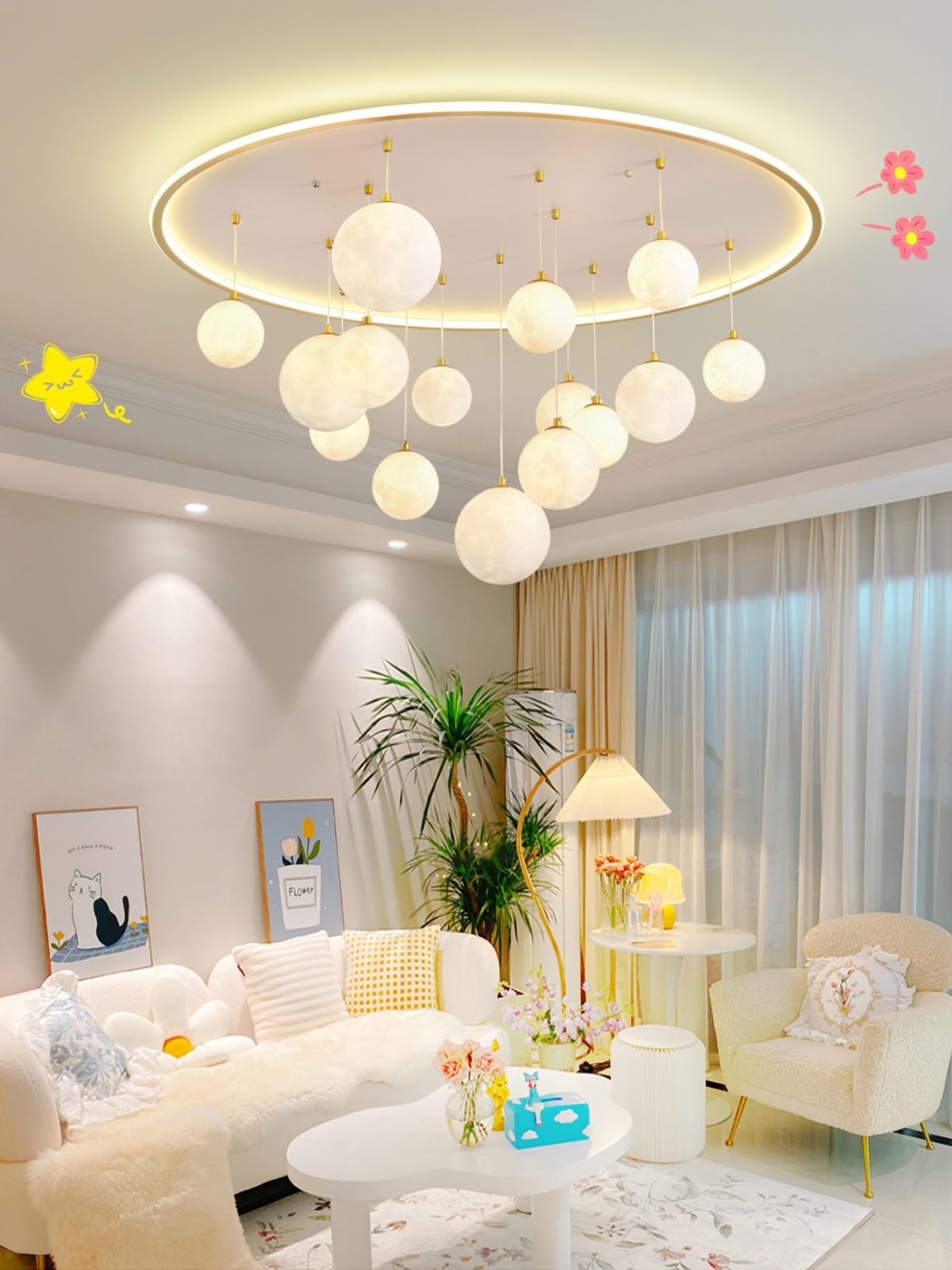 modern-rainbow-planet-integrated-led-ceiling-light-fixture-with-three-color-modes