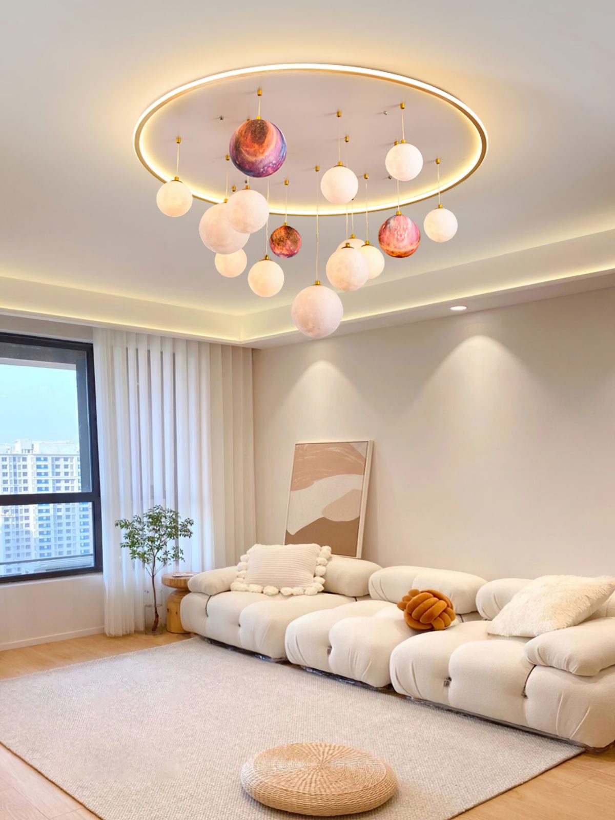 modern-rainbow-planet-integrated-led-ceiling-light-fixture-with-three-color-modes