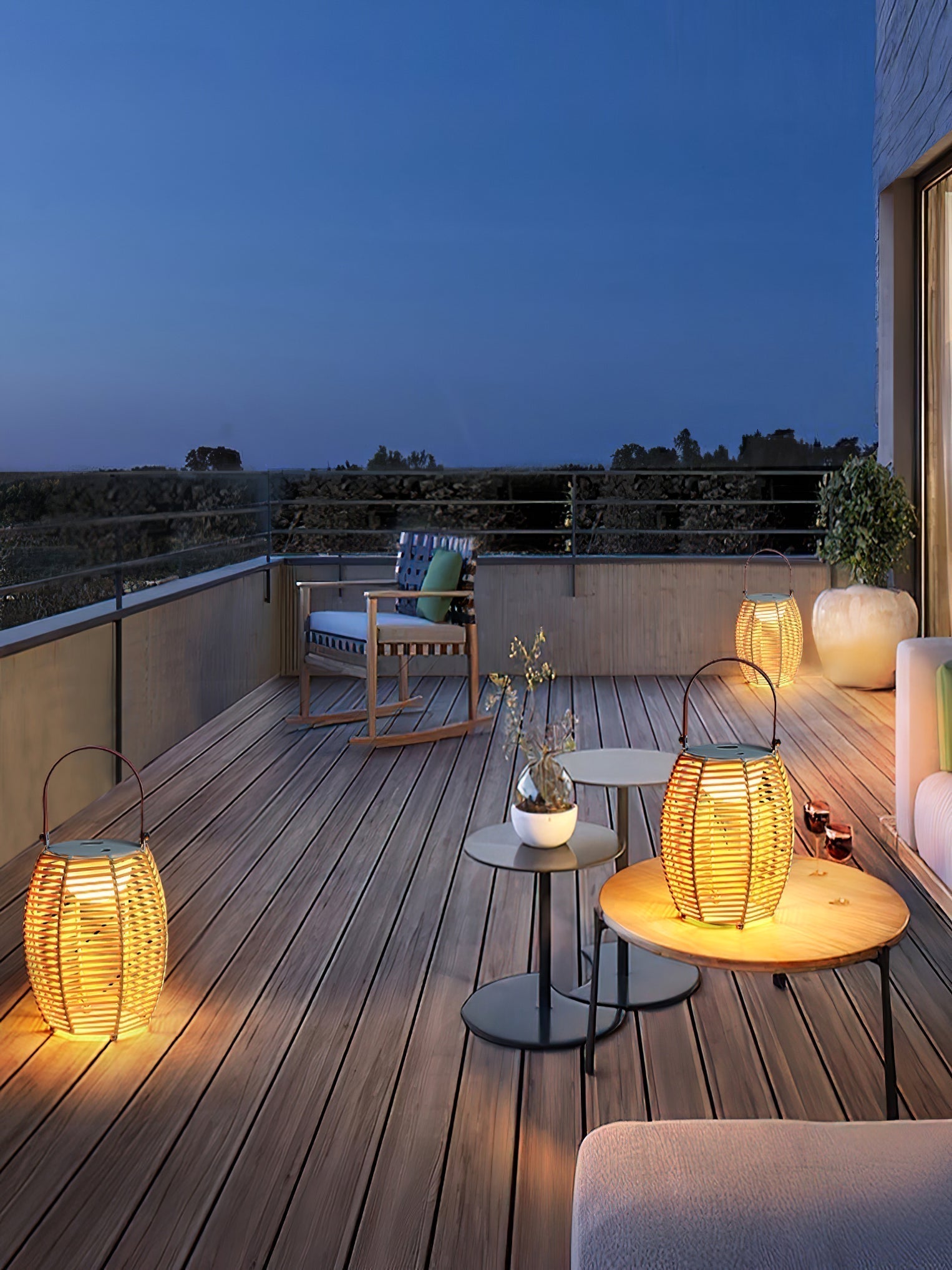 Modern Rechargeable LED Lantern Table Lamp Waterproof Outdoor Portable Task Light