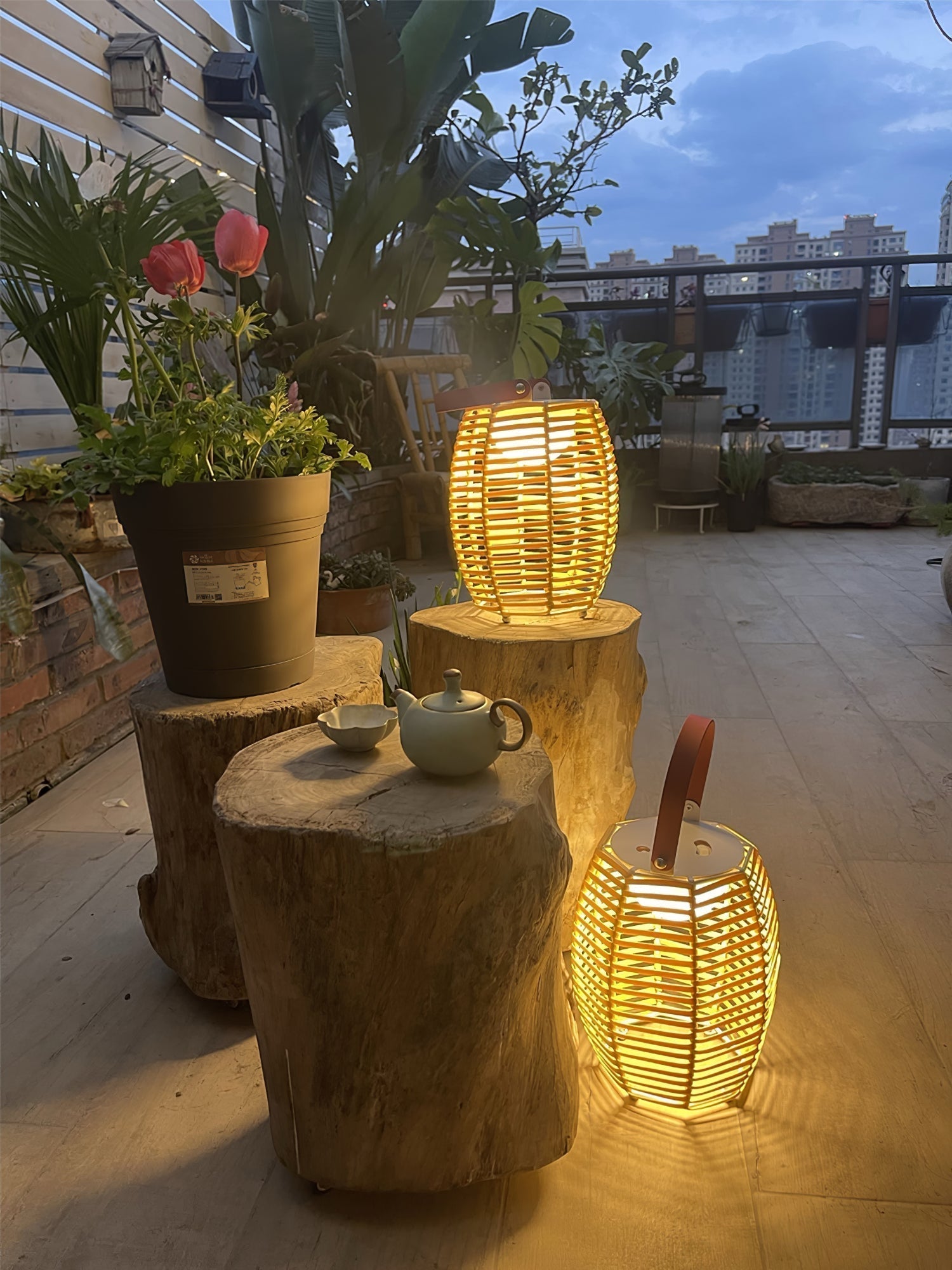 Modern Rechargeable LED Lantern Table Lamp Waterproof Outdoor Portable Task Light