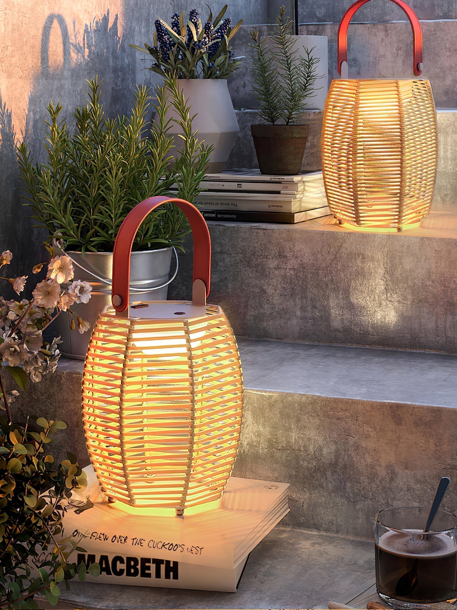 Modern Rechargeable LED Lantern Table Lamp Waterproof Outdoor Portable Task Light
