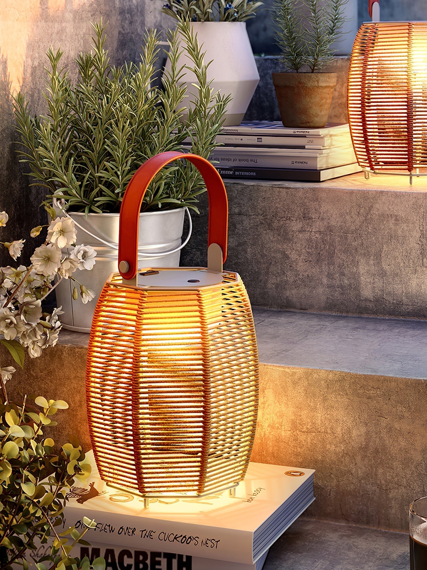Modern Rechargeable LED Lantern Table Lamp Waterproof Outdoor Portable Task Light
