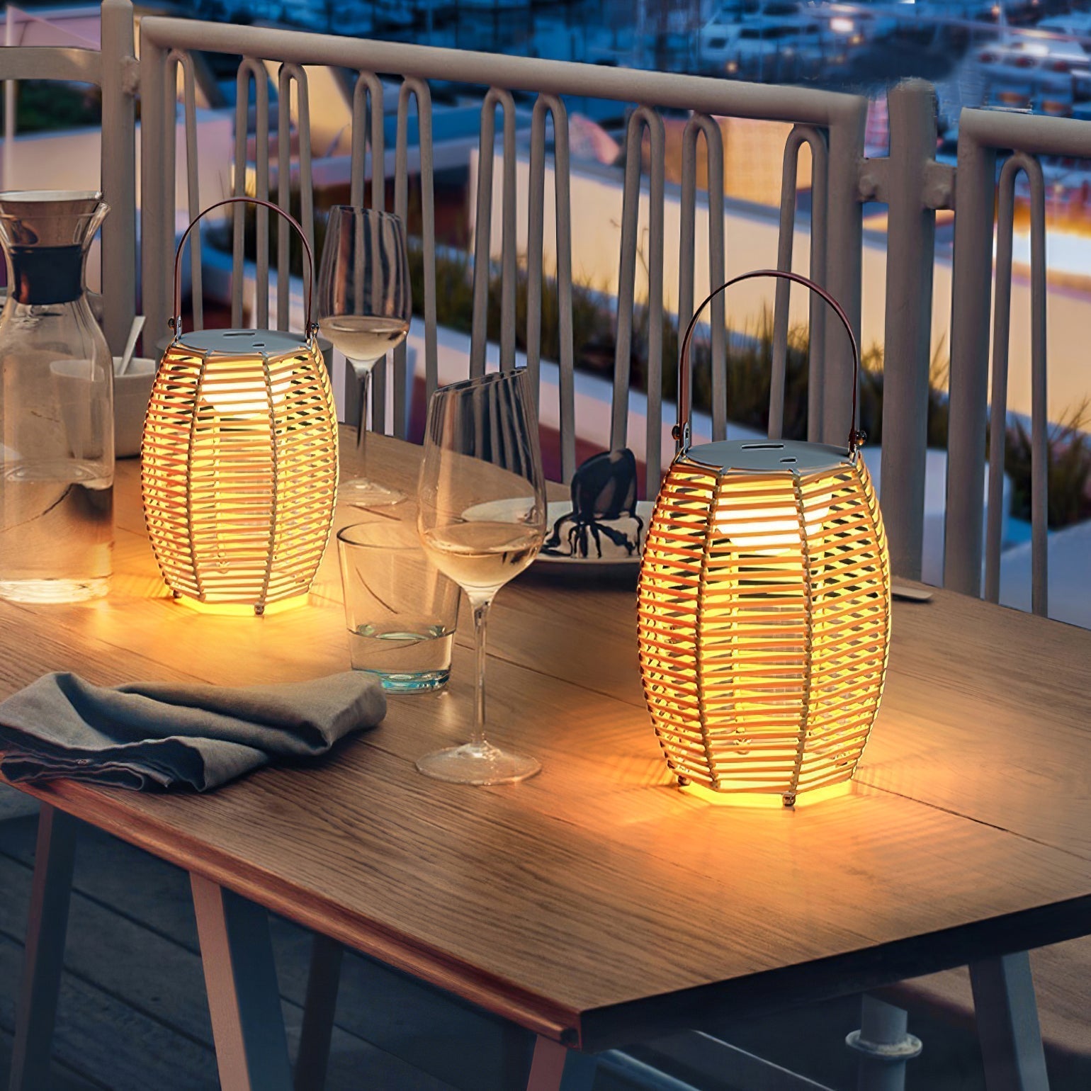 Modern Rechargeable LED Lantern Table Lamp Waterproof Outdoor Portable Task Light