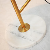 Rani Modern Tall Floor Lamp with Integrated Marble Tray and Metal Frame