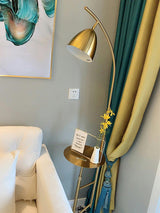 Rani Modern Tall Floor Lamp with Integrated Marble Tray and Metal Frame