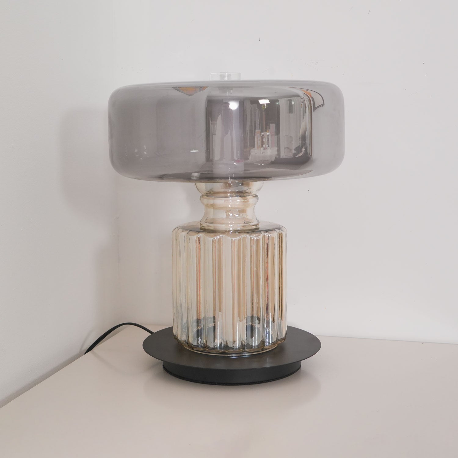 Rapanui Hand Blown Glass Table Lamp with Touch Sensor and Integrated LED Lighting