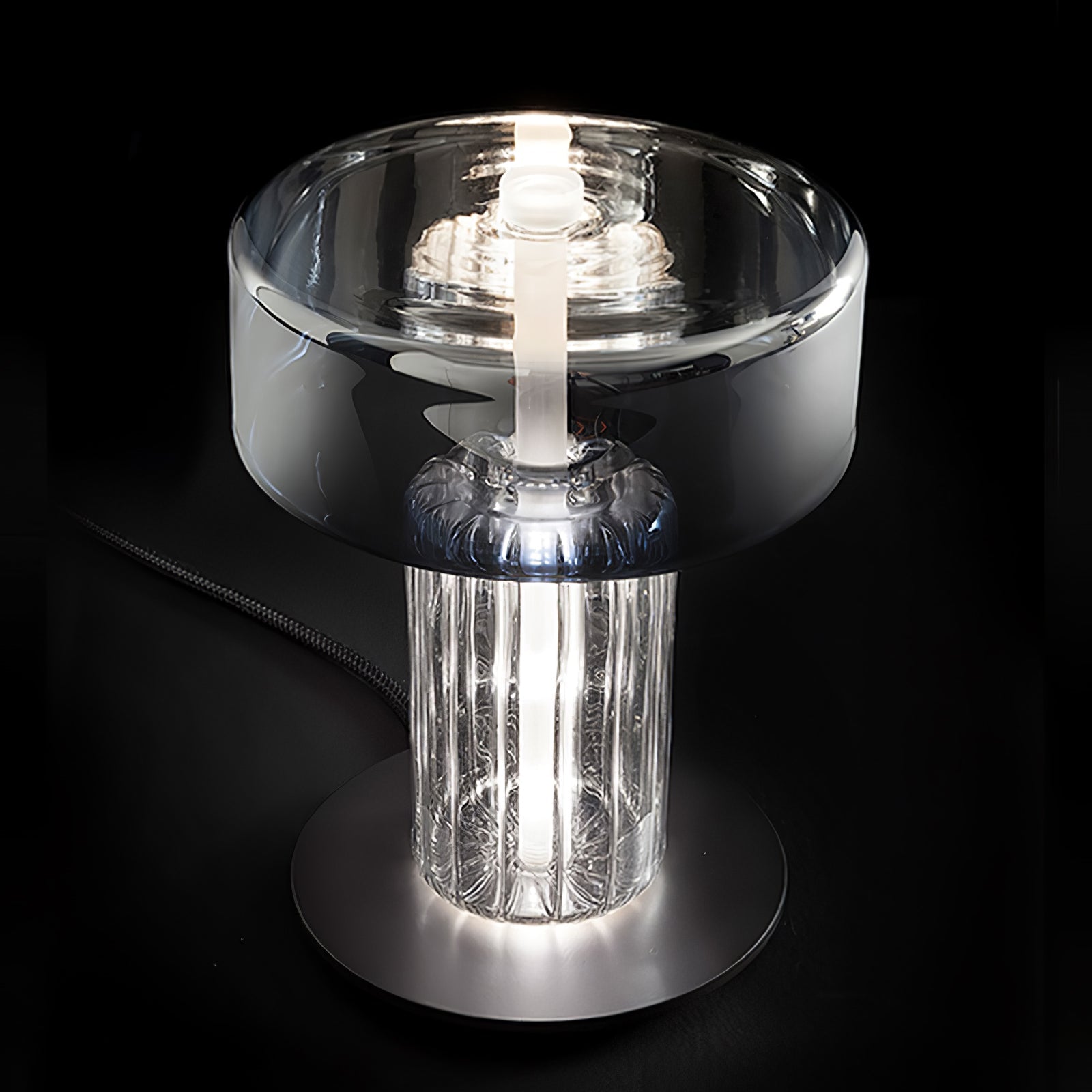 Rapanui Hand Blown Glass Table Lamp with Touch Sensor and Integrated LED Lighting