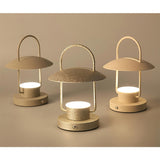 Portable Rechargeable LED Accent Lamp with Metal Shade for Modern Indoor Lighting