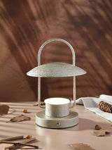 Portable Rechargeable LED Accent Lamp with Metal Shade for Modern Indoor Lighting