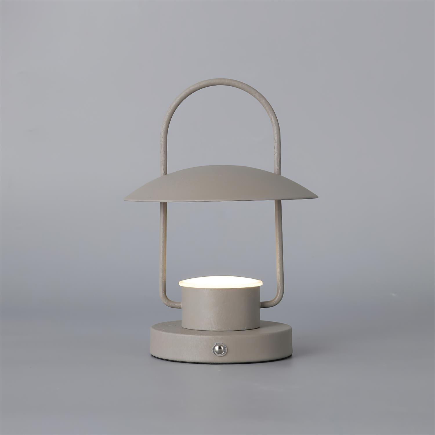 Portable Rechargeable LED Accent Lamp with Metal Shade for Modern Indoor Lighting