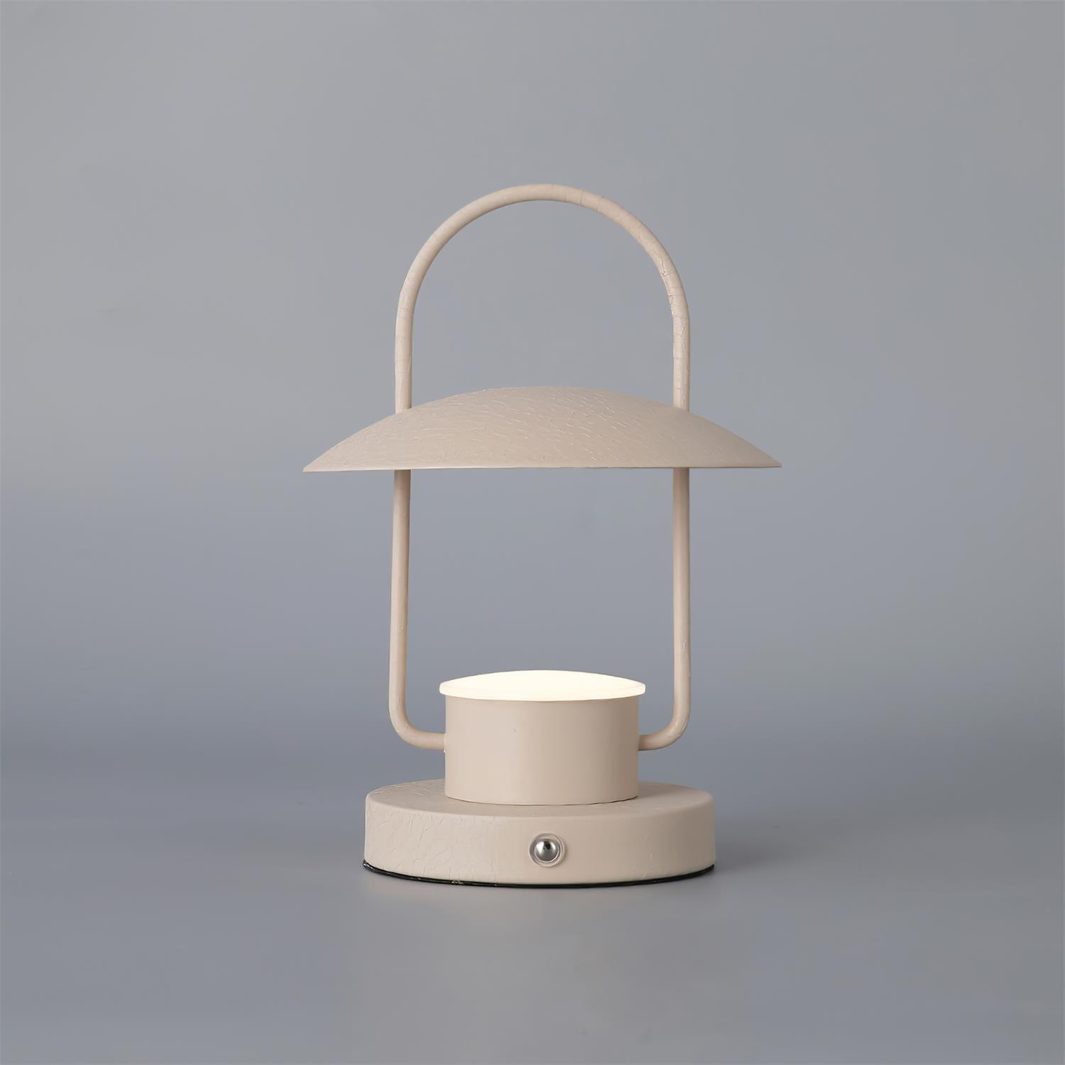 Portable Rechargeable LED Accent Lamp with Metal Shade for Modern Indoor Lighting