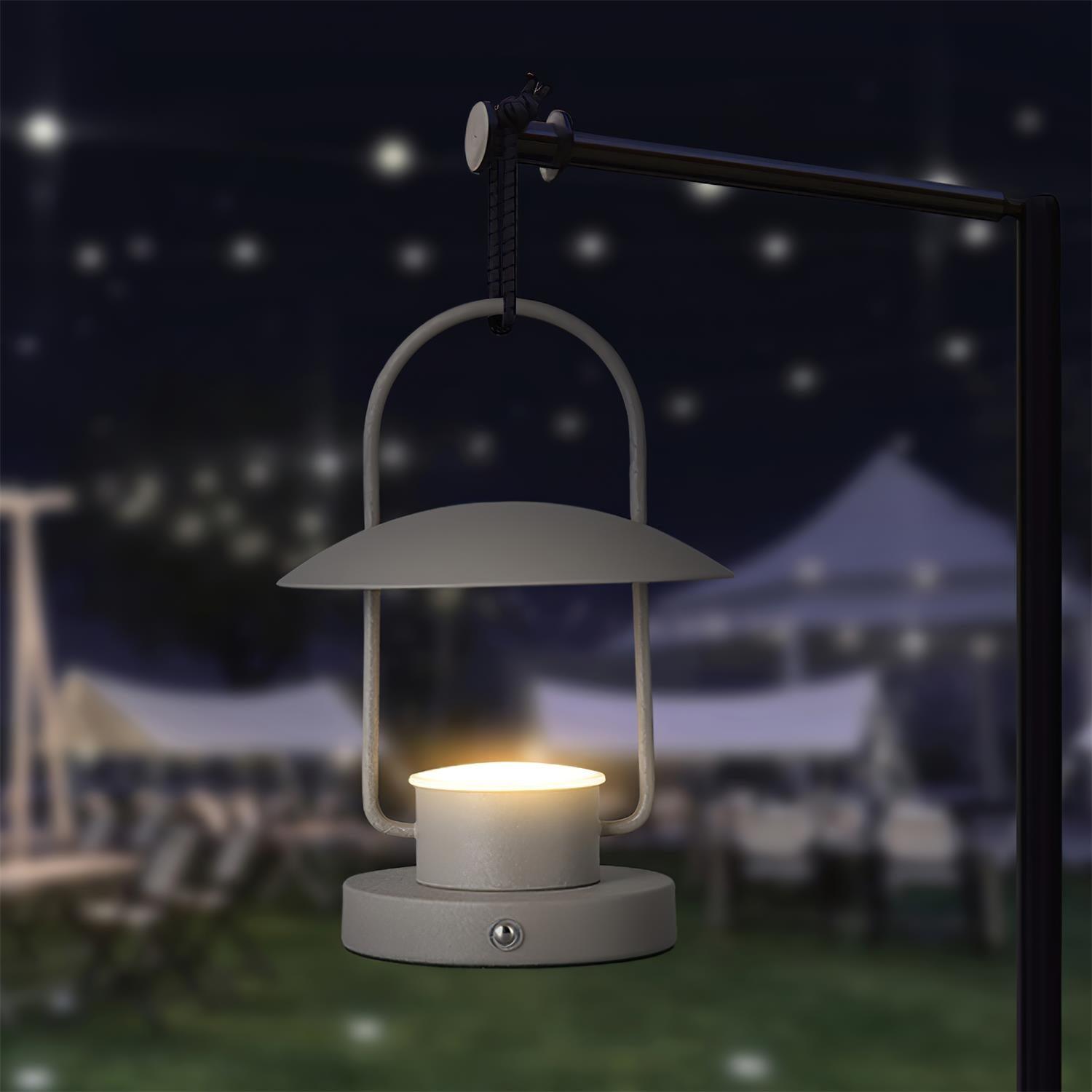 Portable Rechargeable LED Accent Lamp with Metal Shade for Modern Indoor Lighting