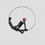 Modern Figurative Reader Sculpture LED Floor Lamp with Circular Frame and Ambient Lighting