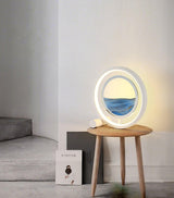 3D Moving Sand Landscape Table Lamp with Built in Battery and Adjustable LED Lighting for Home Decor