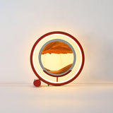 3D Moving Sand Landscape Table Lamp with Built in Battery and Adjustable LED Lighting for Home Decor