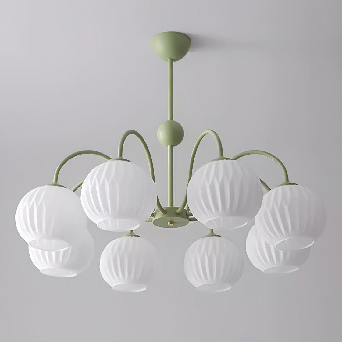 modern-ribbed-glass-globe-chandelier-metal-frame-pendant-light-for-living-room-and-dining-space