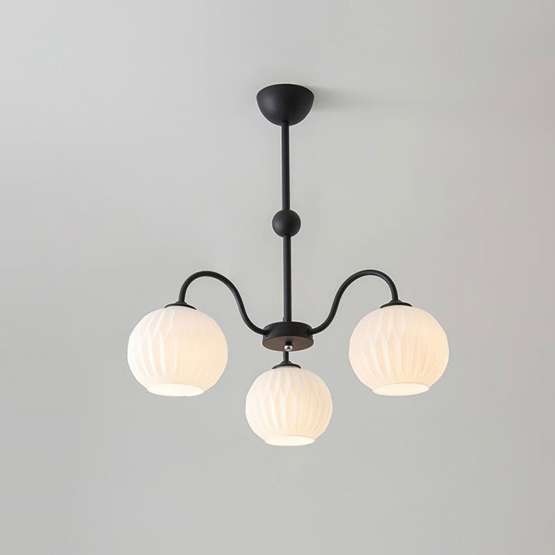 modern-ribbed-glass-globe-chandelier-metal-frame-pendant-light-for-living-room-and-dining-space