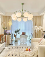 modern-ribbed-glass-globe-chandelier-metal-frame-pendant-light-for-living-room-and-dining-space