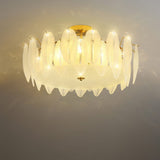 modern-retro-feather-style-gold-ceiling-chandelier-with-frosted-white-glass-globes