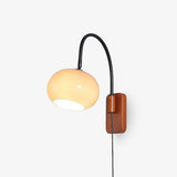 vintage-retro-glass-plug-in-wall-lamp-with-walnut-wood-base-for-interior-home-lighting
