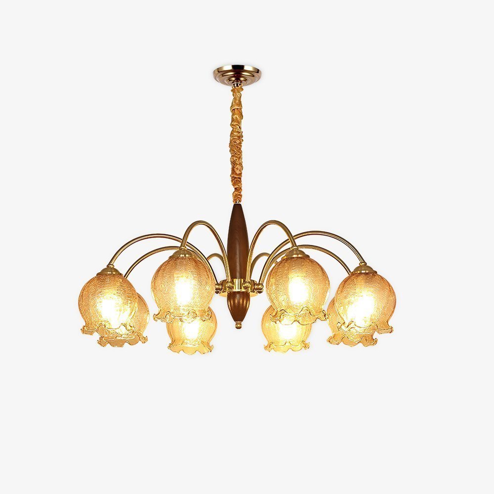 vintage-petal-glass-chandelier-mid-century-modern-wood-and-iron-pendant-lighting