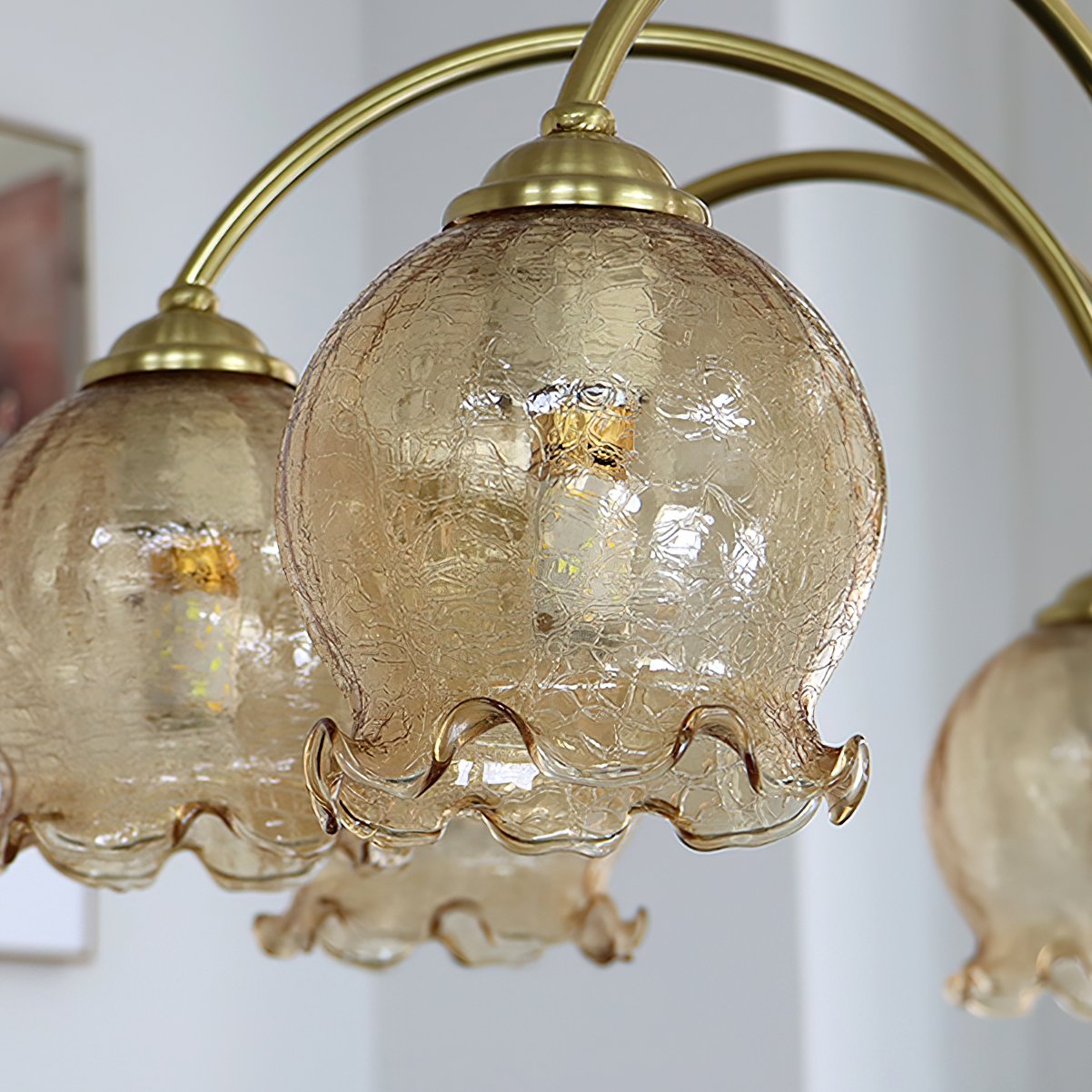 vintage-petal-glass-chandelier-mid-century-modern-wood-and-iron-pendant-lighting
