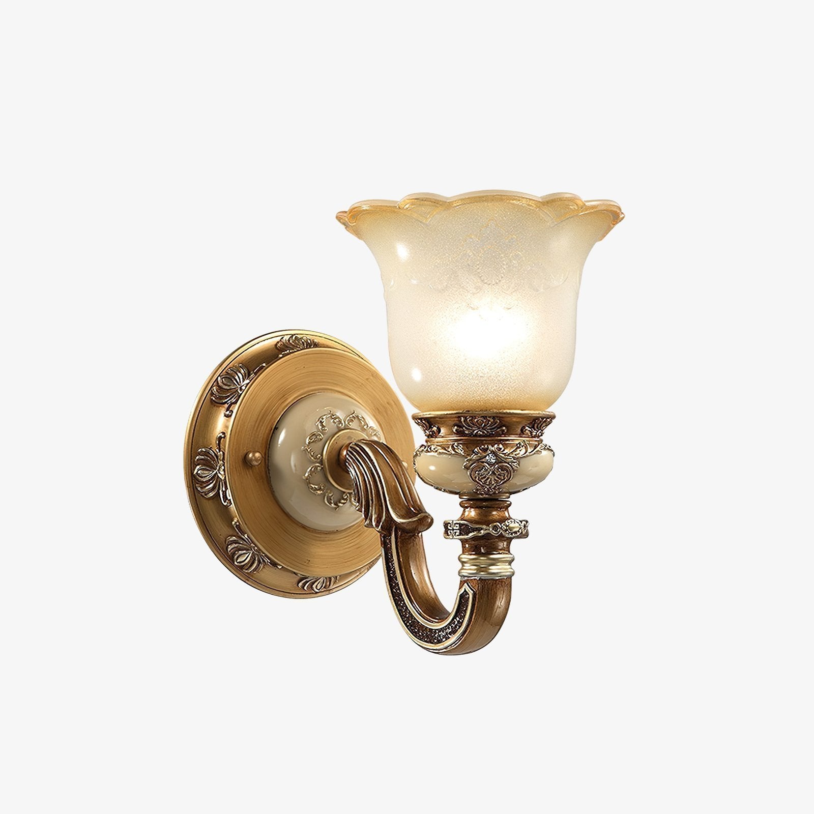 vintage-resin-wall-sconce-with-frosted-glass-shade-for-bedroom-and-hallway