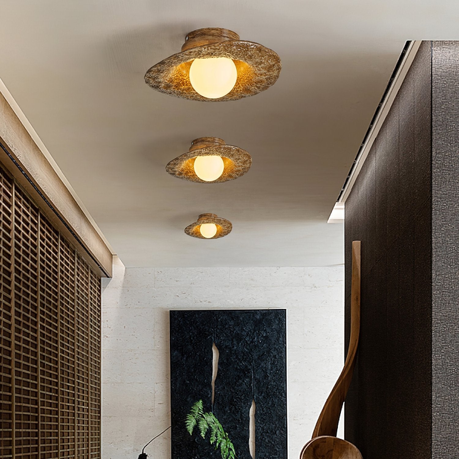 vintage-straw-hat-flush-mount-ceiling-light-resin-decorative-lamp-for-living-room-decor