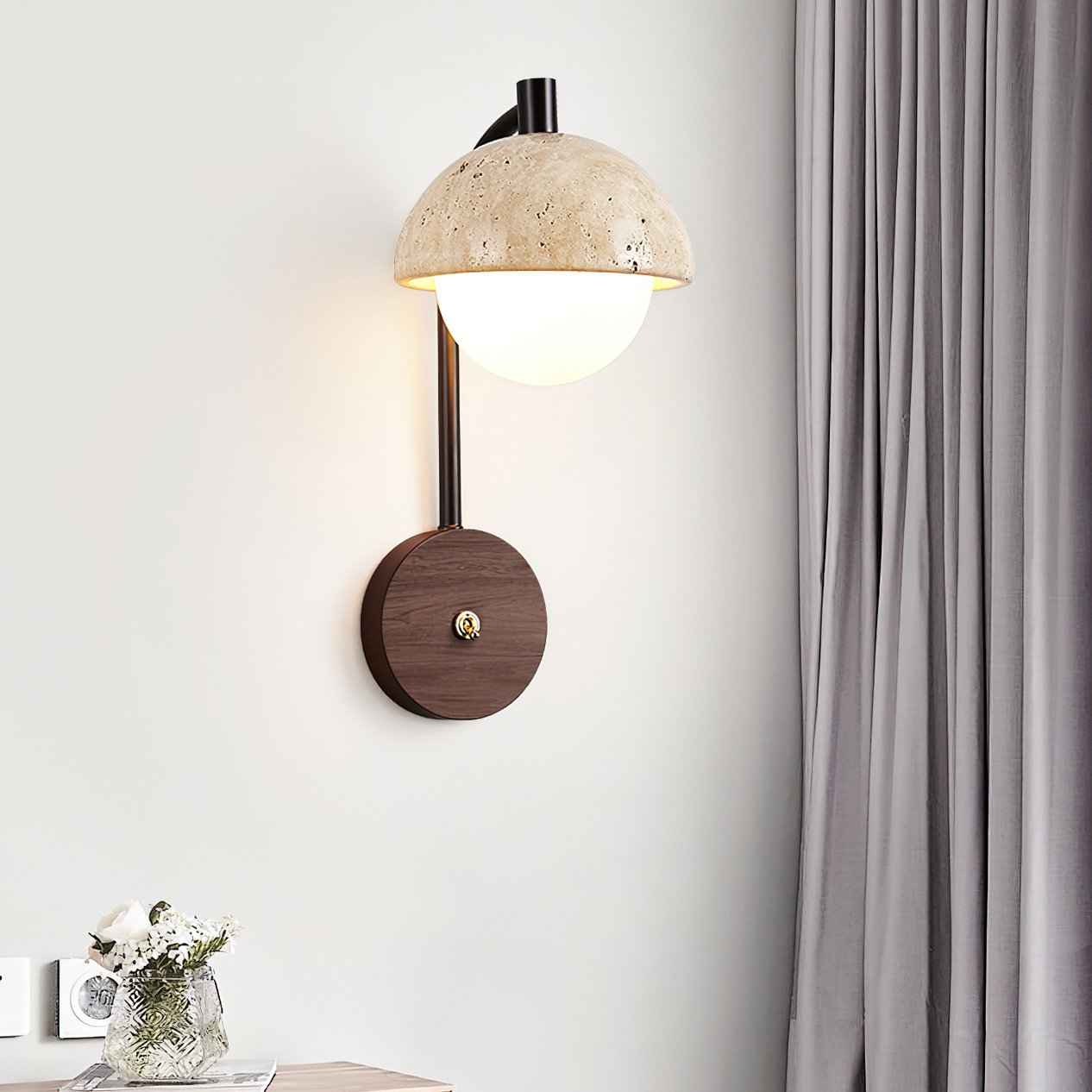 mid-century-retro-yellow-travertine-wall-sconce-lighting-with-wooden-base-and-metal-accents