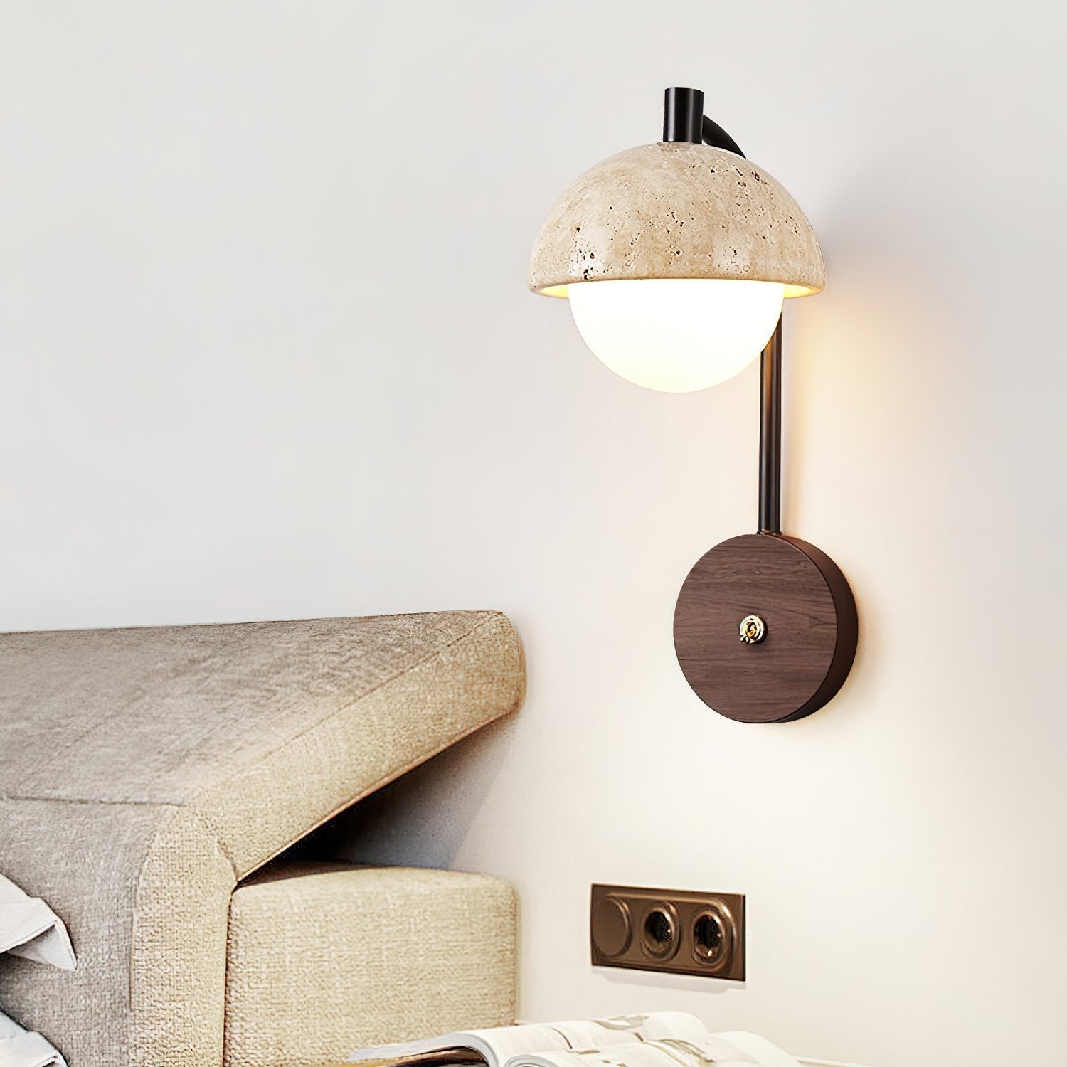 mid-century-retro-yellow-travertine-wall-sconce-lighting-with-wooden-base-and-metal-accents