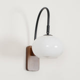 elegant-walnut-wood-wall-lamp-with-white-glass-globe-shade-for-indoor-lighting