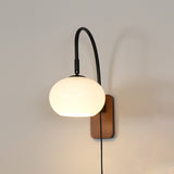 vintage-retro-glass-plug-in-wall-lamp-with-walnut-wood-base-for-interior-home-lighting