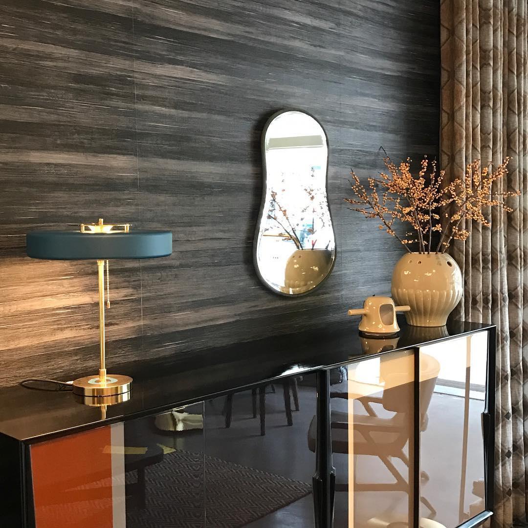 Mid Century Modern Spun Metal Table Lamp with Pull Chain and Opal Diffuser Accent
