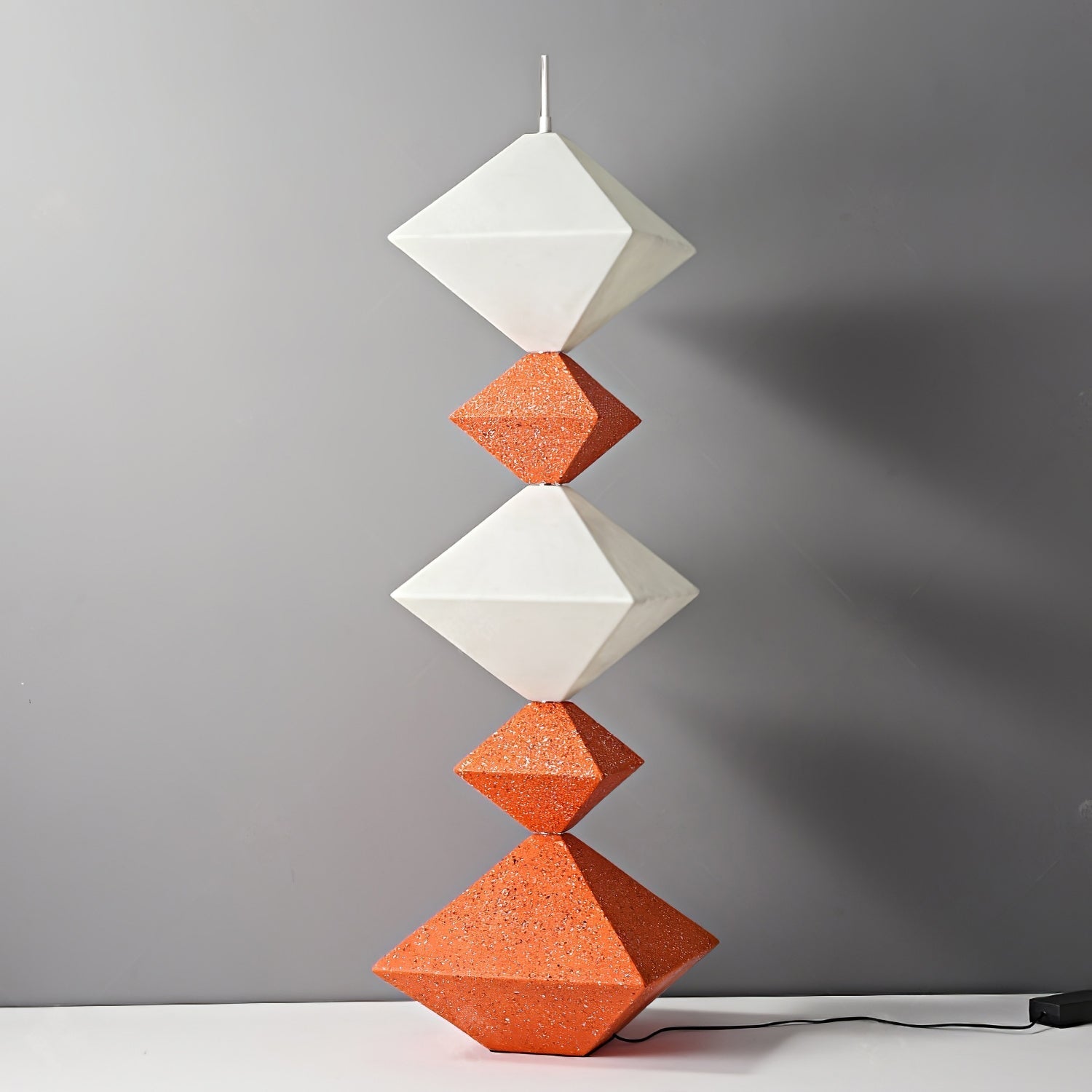 Modern Geometric Rhombus Cube LED Standing Floor Lamp for Interior Decor