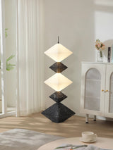 Modern Geometric Rhombus Cube LED Standing Floor Lamp for Interior Decor