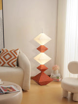 Modern Geometric Rhombus Cube LED Standing Floor Lamp for Interior Decor