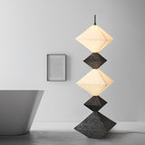 Modern Geometric Rhombus Cube LED Standing Floor Lamp for Interior Decor